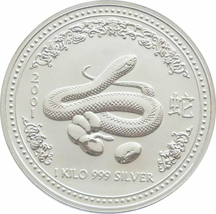 2001 Australia Lunar Snake $30 Silver Kilo Coin 2001 Australia Lunar Snake $30 Silver Kilo Coin