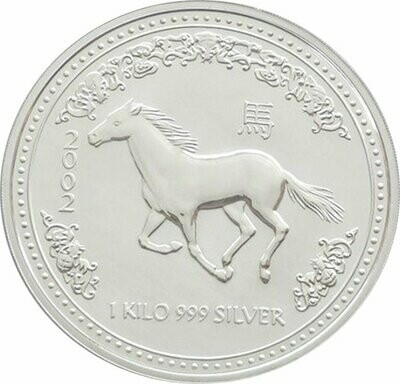 2002 Australia Lunar Horse $30 Silver Kilo Coin