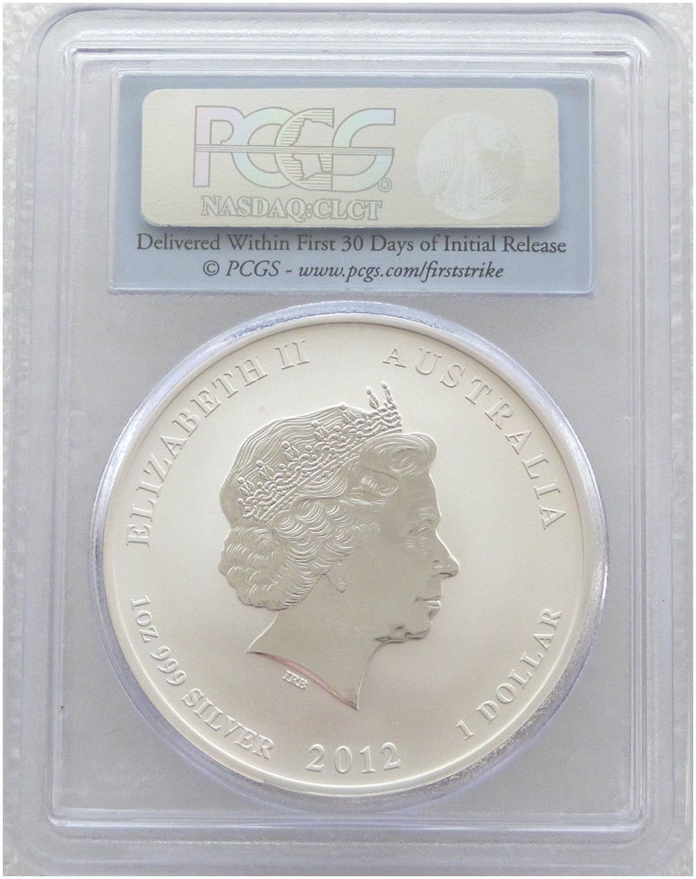 2012 Australia Lunar Dragon $1 Silver 1oz Coin PCGS MS70 First Strike