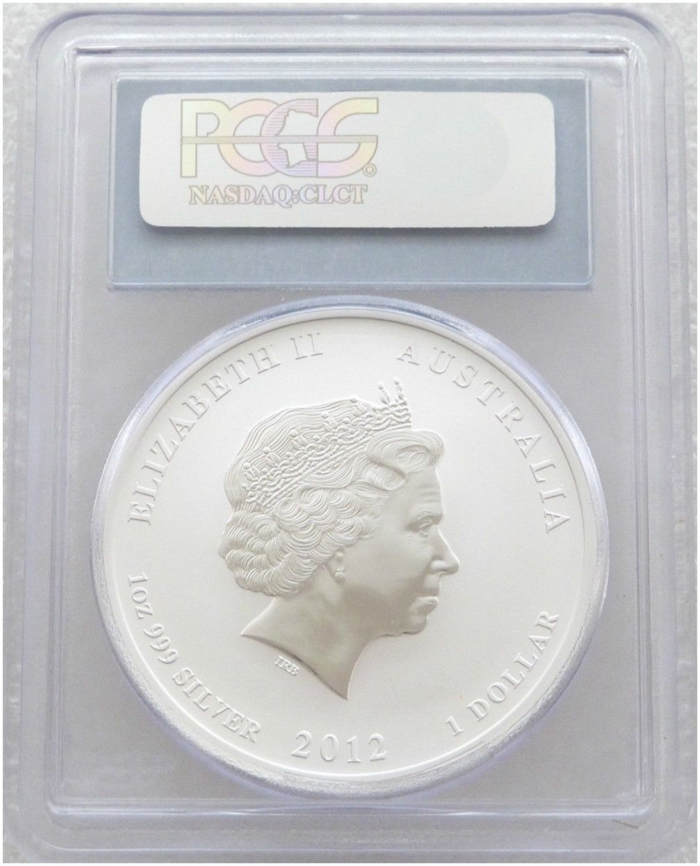 2012 Australia Lunar Dragon $1 Silver Gold 1oz Coin PCGS MS70