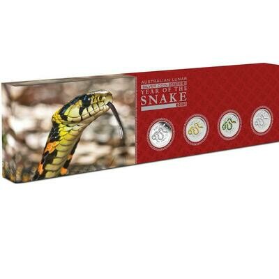 2013-P Australia Lunar Snake $1 Silver 4 Coin Type Set Box Coa 2013-P Australia Lunar Snake $1 Silver 4 Coin Type Set Box Coa