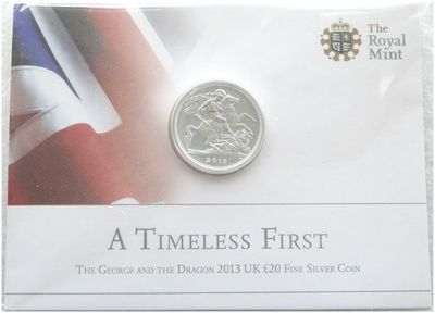 2013 St George and the Dragon £20 Silver Coin Mint Pack Sealed