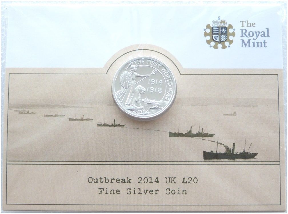 2014 First World War Outbreak £20 Silver Coin Mint Pack Sealed 2014 First World War Outbreak £20 Silver Coin Mint Pack Sealed