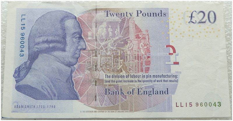2004 - 2011 Bank of England A Bailey Replacement £20 Twenty Pound Banknote LL15 960040