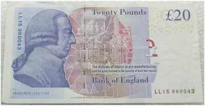 2004 - 2011 Bank of England A Bailey Replacement £20 Twenty Pound Banknote LL15 960040