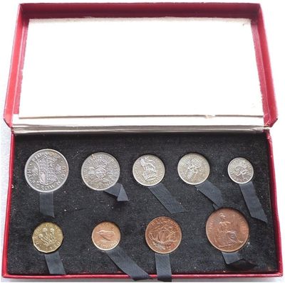 1950 George VI Mid-Century Proof 9 Coin Set (Halfcrown to Farthing)