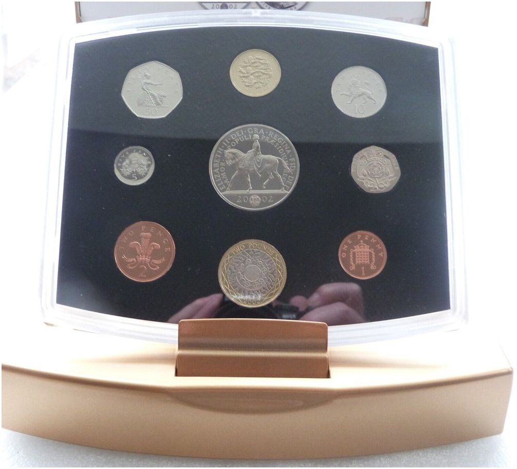 2002 Royal Mint Executive Proof 9 Coin Set Box Coa 2002 Royal Mint Executive Proof 9 Coin Set Box Coa