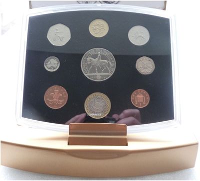 2002 Royal Mint Executive Proof 9 Coin Set Box Coa 2002 Royal Mint Executive Proof 9 Coin Set Box Coa