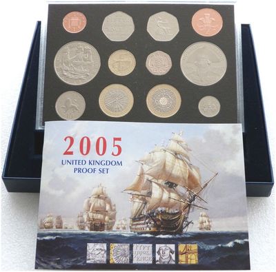 2005 Royal Mint Standard Proof 12 Coin Set Box Coa 2005 Royal Mint Standard Proof 12 Coin Set Box Coa