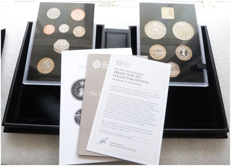 2017 Royal Mint Deluxe Collector Proof 13 Coin Set Box Coa 2017 Royal Mint Deluxe Collector Proof 13 Coin Set Box Coa