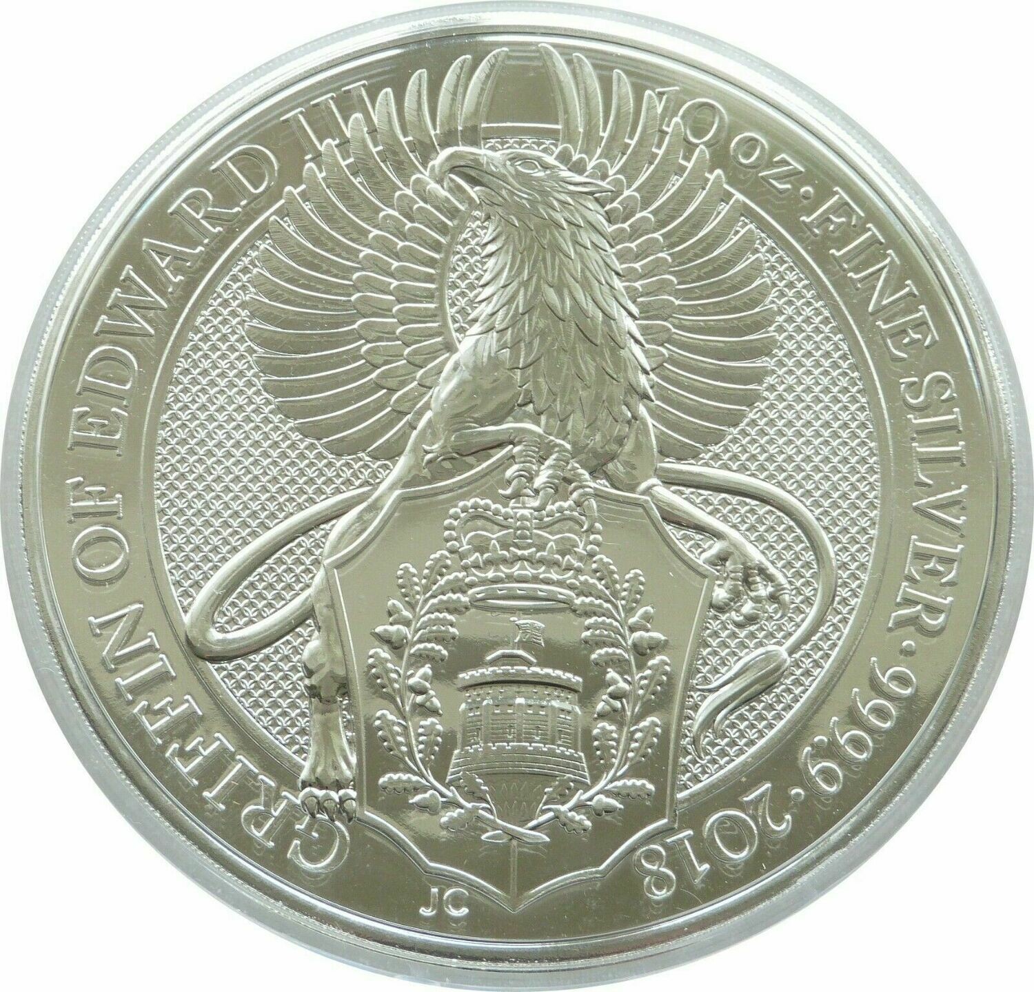 2018 Queen's Beasts Griffin of Edward III £10 Silver 10oz Coin 2018 Queen's Beasts Griffin of Edward III £10 Silver 10oz Coin