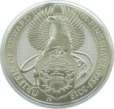 2018 Queen's Beasts Griffin of Edward III £10 Silver 10oz Coin 2018 Queen's Beasts Griffin of Edward III £10 Silver 10oz Coin