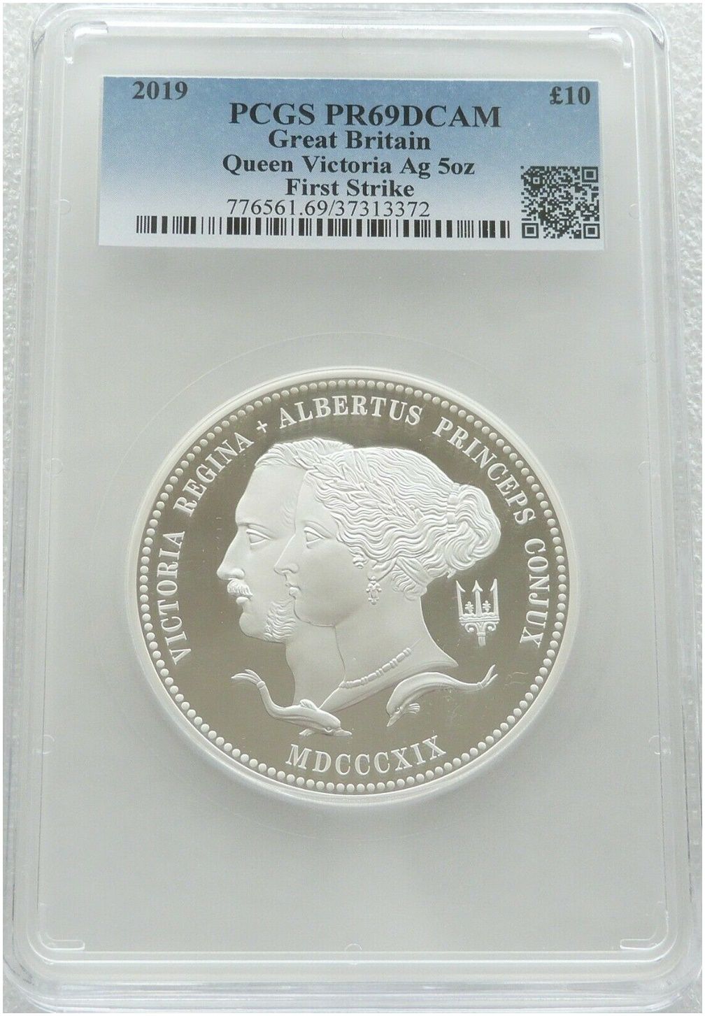 2019 William Wyon Birth of Queen Victoria £10 Silver Proof 5oz Coin PCGS PR69 DCAM First Strike 2019 William Wyon Birth of Queen Victoria £10 Silver Proof 5oz Coin PCGS PR69 DCAM First Strike