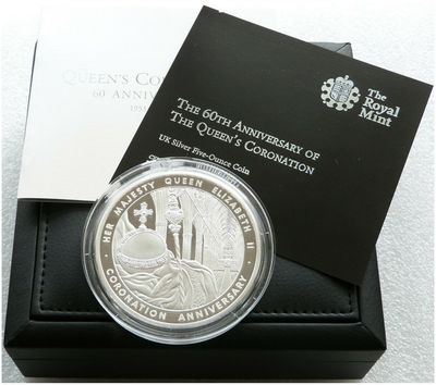 2013 Queen's Coronation £10 Silver Proof 5oz Coin Box Coa 2013 Queen's Coronation £10 Silver Proof 5oz Coin Box Coa