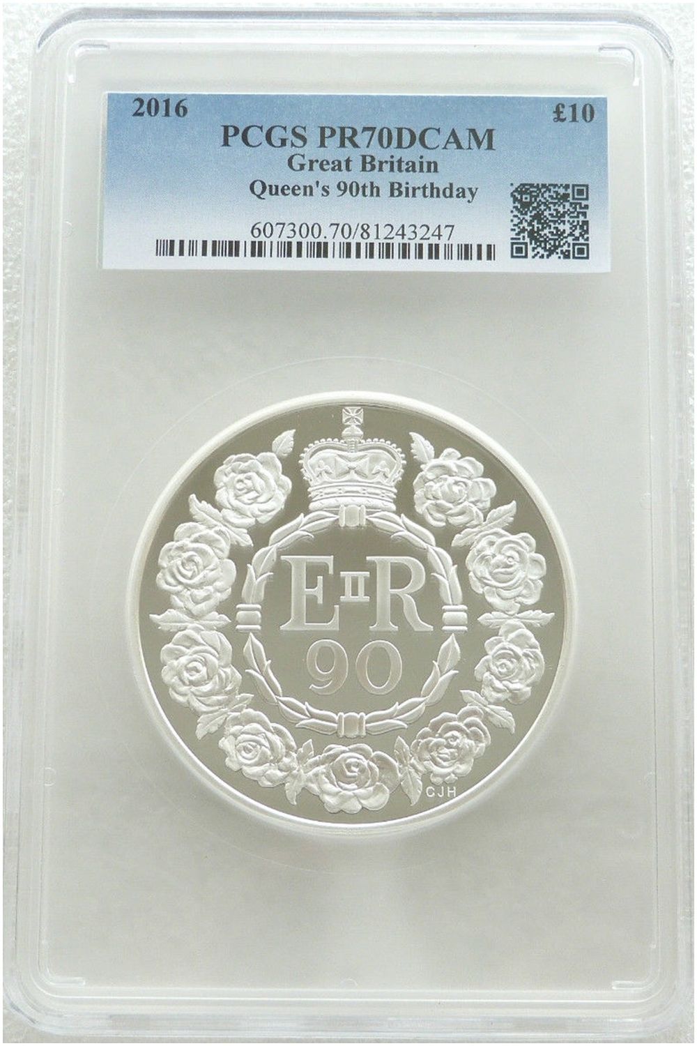 2016 Queen's 90th Birthday £10 Silver Proof 5oz Coin PCGS PR70 DCAM