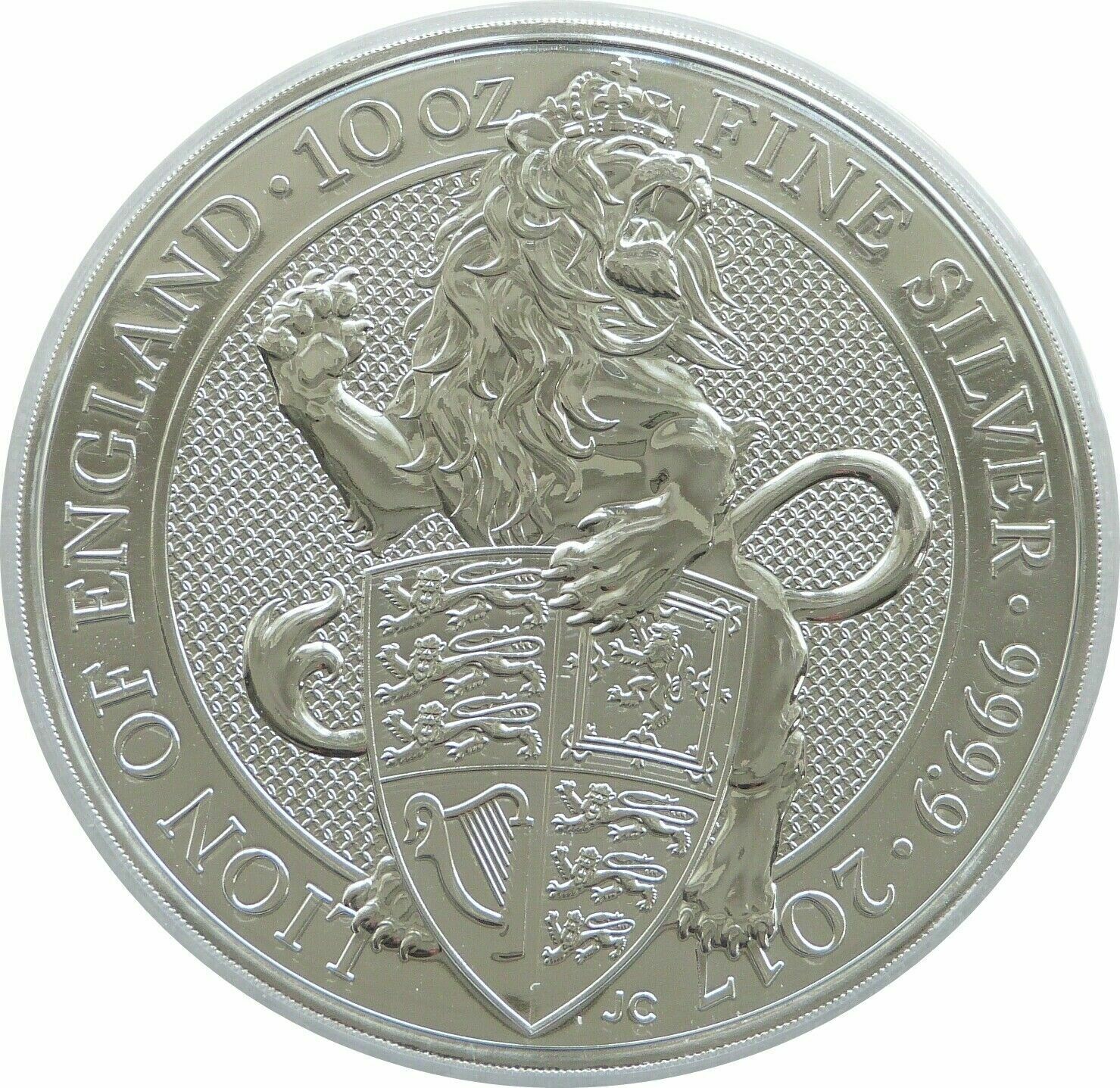 2017 Queen's Beasts Lion of England £10 Silver 10oz Coin