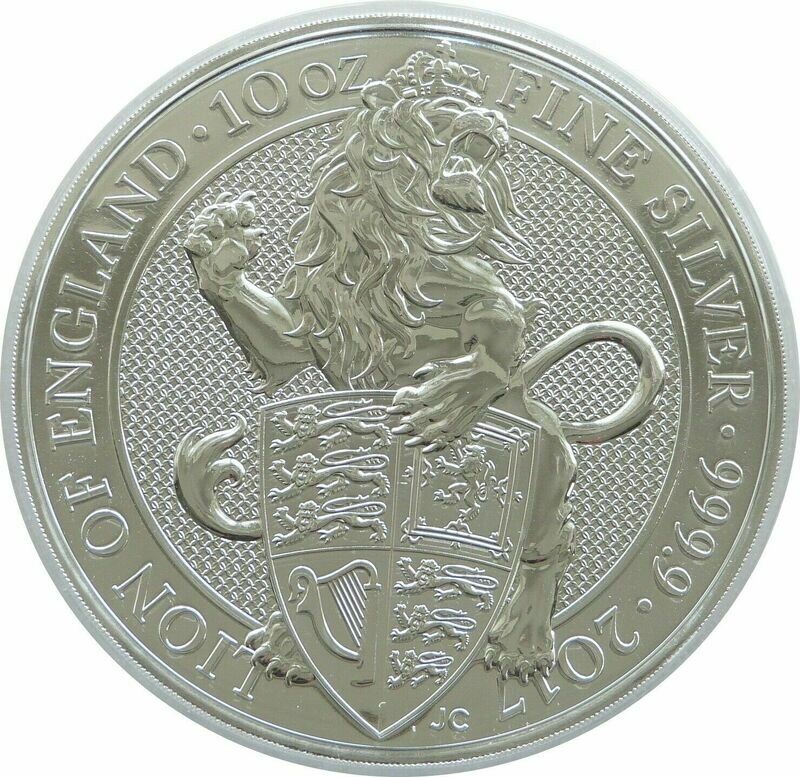 2017 Queen's Beasts Lion of England £10 Silver 10oz Coin 2017 Queen's Beasts Lion of England £10 Silver 10oz Coin