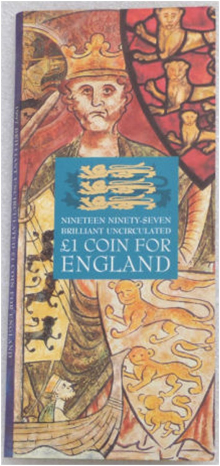 1997 Three Lions of England £1 Brilliant Uncirculated Coin Pack 1997 Three Lions of England £1 Brilliant Uncirculated Coin Pack