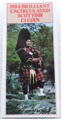 1984 Scottish Thistle £1 Brilliant Uncirculated Coin Pack 1984 Scottish Thistle £1 Brilliant Uncirculated Coin Pack