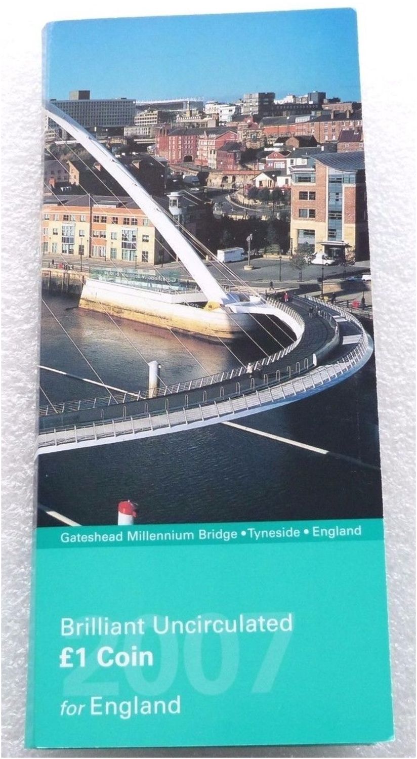2007 Gateshead Millennium Bridge £1 Brilliant Uncirculated Coin Pack