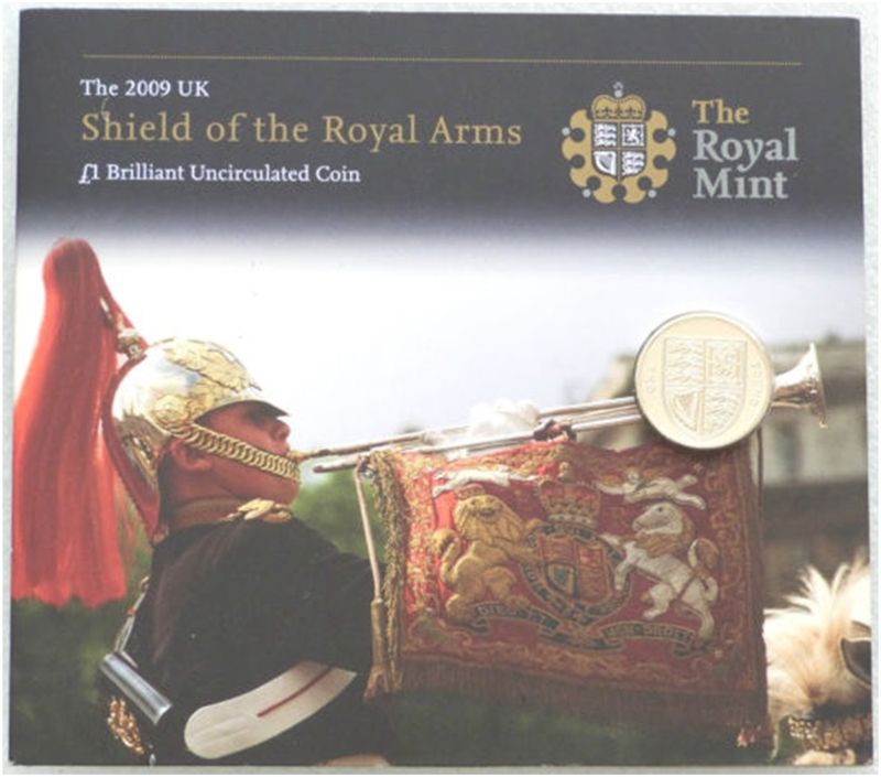2009 Royal Shield of Arms £1 Brilliant Uncirculated Coin Pack