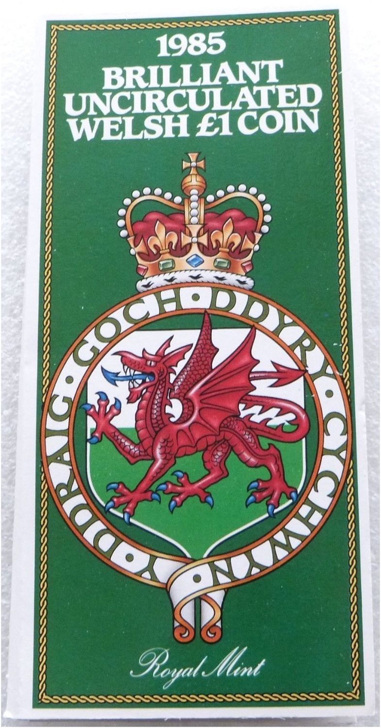 1985 Welsh Leek £1 Brilliant Uncirculated Coin Pack