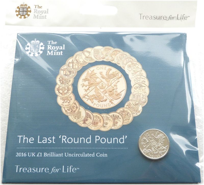 2016 Last Round Pound £1 Brilliant Uncirculated Coin Pack Sealed - Not Issued Into General Circulation