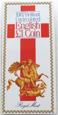 1987 English Royal Oak Tree £1 Brilliant Uncirculated Coin Pack