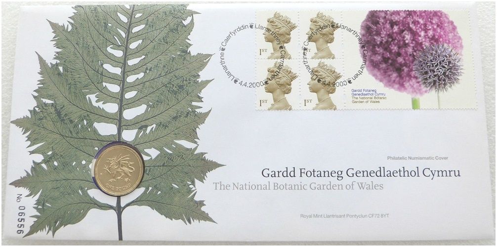 2000 Welsh Dragon £1 Brilliant Uncirculated Coin First Day Cover