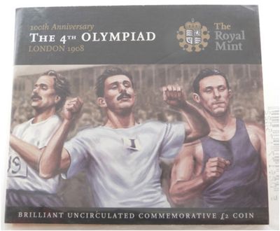 2008 London Olympic Games Centenary £2 Brilliant Uncirculated Coin Pack Sealed 2008 London Olympic Games Centenary £2 Brilliant Uncirculated Coin Pack Sealed