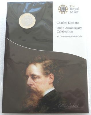 2012 Charles Dickens £2 Brilliant Uncirculated Coin Pack Sealed