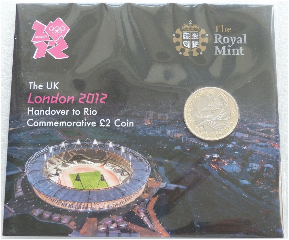 2012 London Olympic Games Handover to Rio £2 Brilliant Uncirculated Coin Pack Sealed