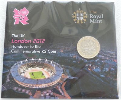 2012 London Olympic Games Handover to Rio £2 Brilliant Uncirculated Coin Pack Sealed