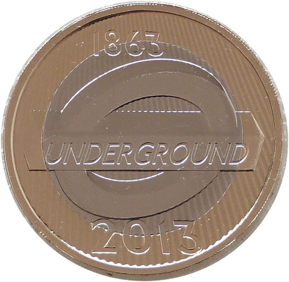 2013 London Underground Roundel £2 Brilliant Uncirculated Coin 2013 London Underground Roundel £2 Brilliant Uncirculated Coin