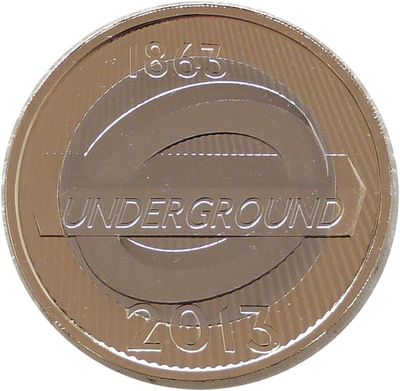 2013 London Underground Roundel £2 Brilliant Uncirculated Coin 2013 London Underground Roundel £2 Brilliant Uncirculated Coin
