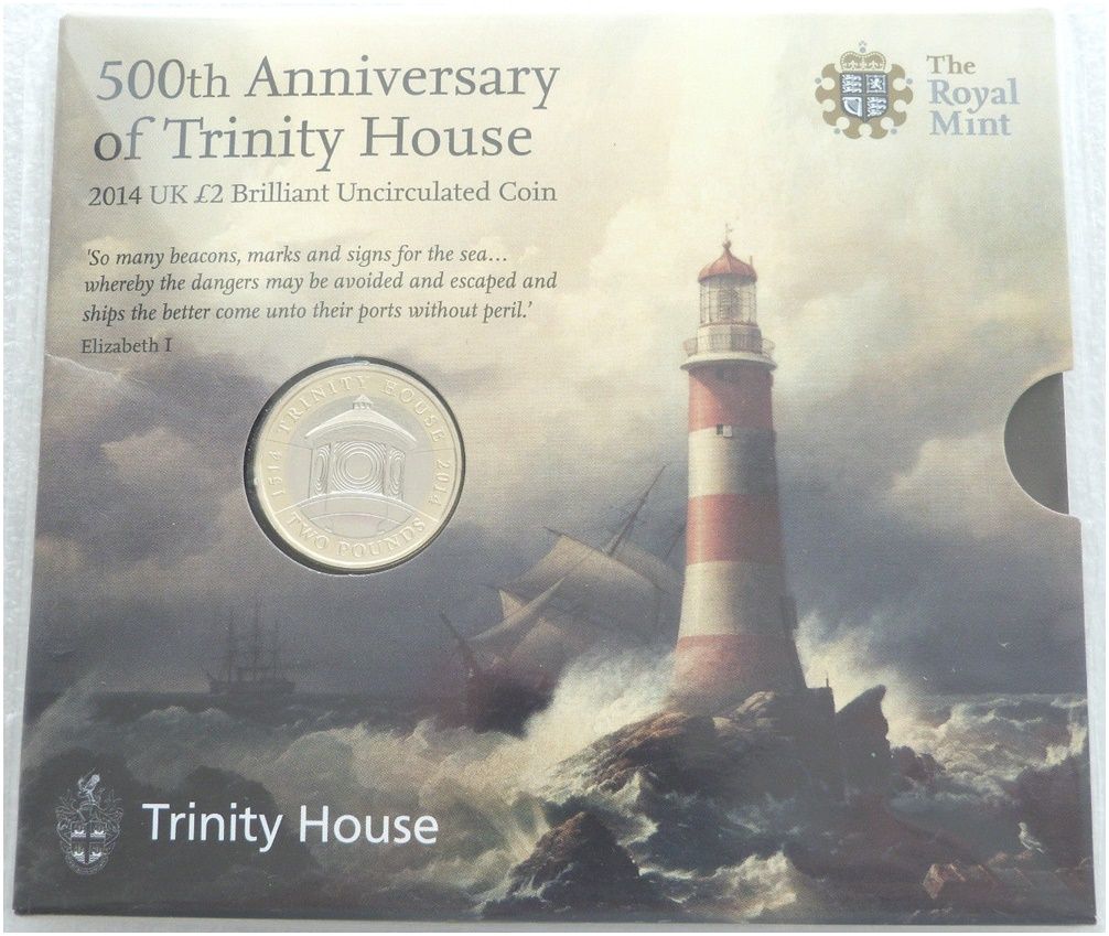 2014 Trinity House £2 Brilliant Uncirculated Coin Pack Sealed