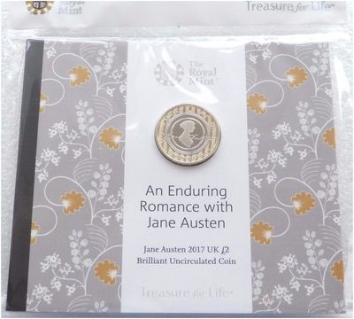 2017 Jane Austen £2 Brilliant Uncirculated Coin Pack Sealed 2017 Jane Austen £2 Brilliant Uncirculated Coin Pack Sealed