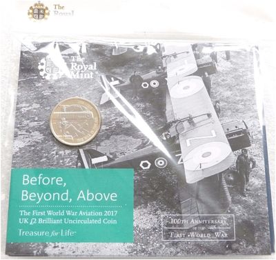 2017 First World War Aviation £2 Brilliant Uncirculated Coin Pack Sealed 2017 First World War Aviation £2 Brilliant Uncirculated Coin Pack Sealed