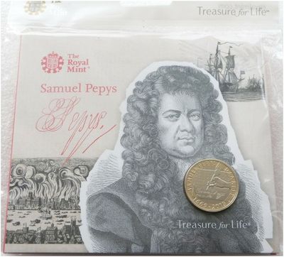 2019 Samuel Pepys £2 Brilliant Uncirculated Coin Pack Sealed