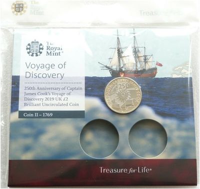 2019 Captain Cook £2 Brilliant Uncirculated Coin Pack Sealed 2019 Captain Cook £2 Brilliant Uncirculated Coin Pack Sealed