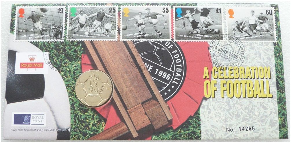 1996 Celebration of Football £2 Brilliant Uncirculated Coin First Day Cover