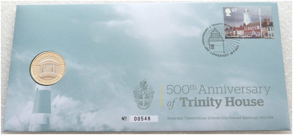 2014 Trinity House £2 Brilliant Uncirculated Coin First Day Cover