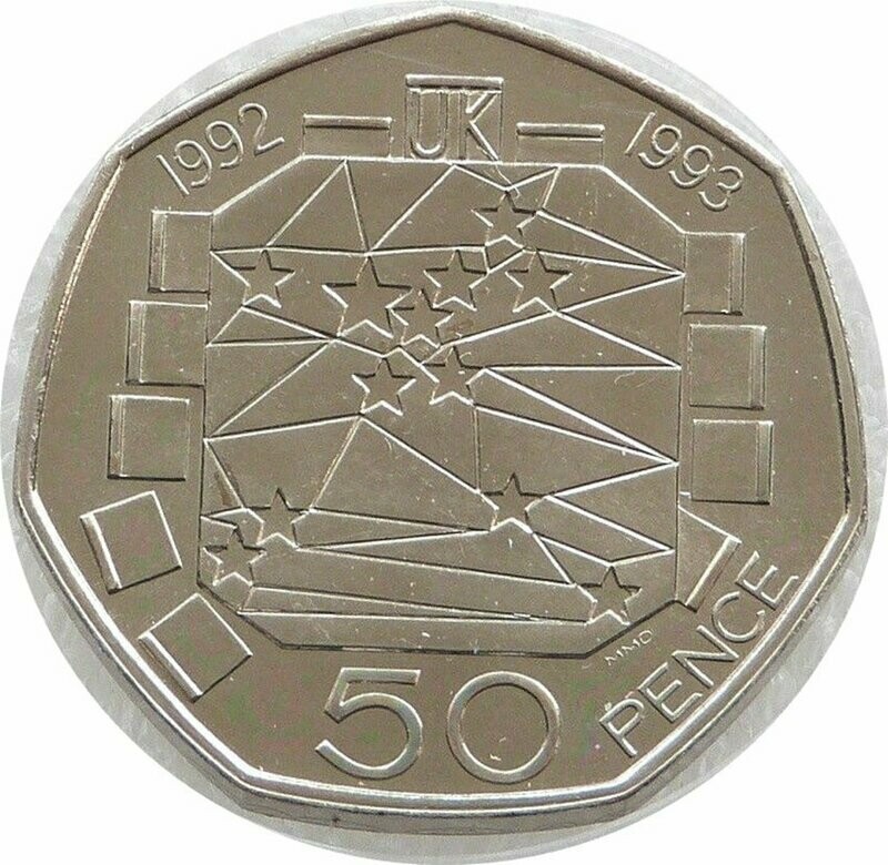1992 - 1993 European Presidency 50p Brilliant Uncirculated Coin 1992 - 1993 European Presidency 50p Brilliant Uncirculated Coin