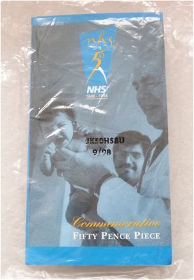 1998 National Health Service NHS 50p Brilliant Uncirculated Coin Pack Sealed