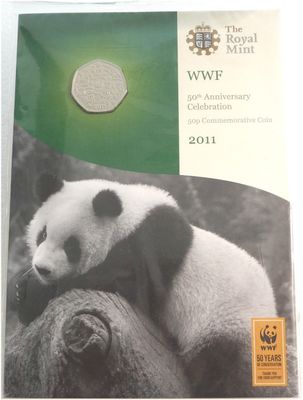 2011 World Wildlife Fund WWF 50p Brilliant Uncirculated Coin Hand Signed
