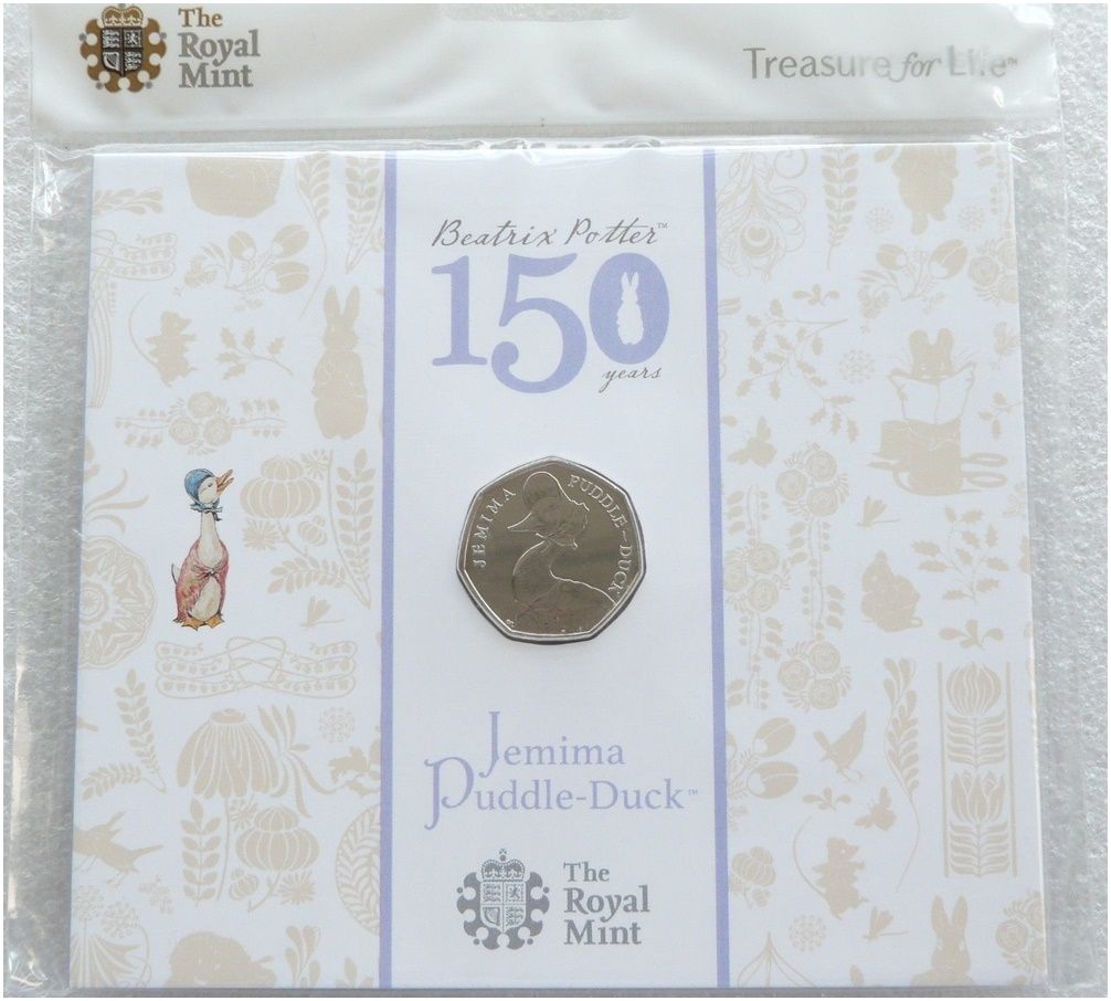 2016 Jemima Puddle-Duck 50p Brilliant Uncirculated Coin Pack Sealed 2016 Jemima Puddle-Duck 50p Brilliant Uncirculated Coin Pack Sealed