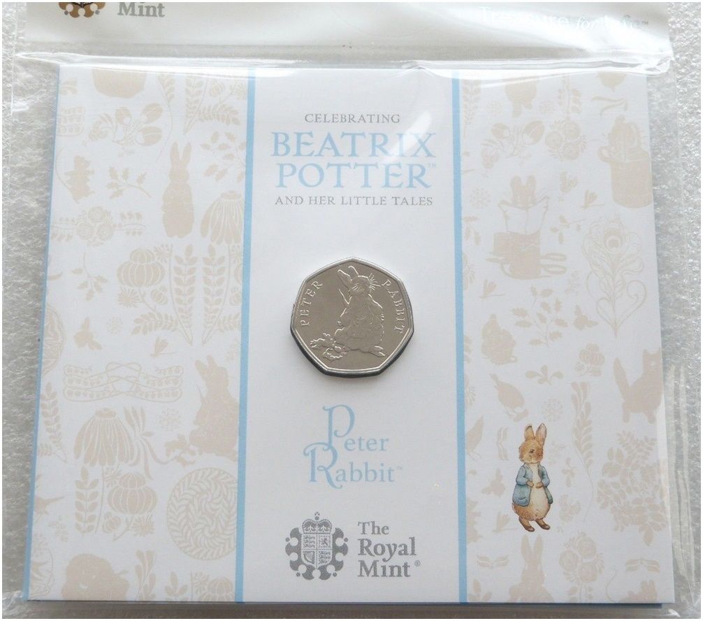 2018 Peter Rabbit 50p Brilliant Uncirculated Coin Pack Sealed