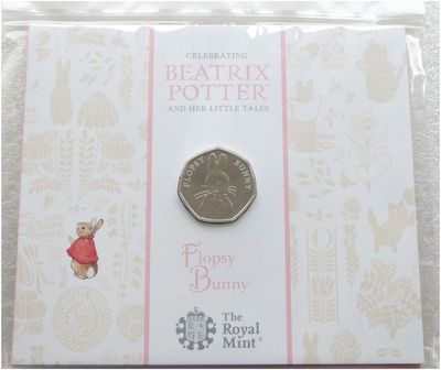 2018 Flopsy Bunny 50p Brilliant Uncirculated Coin Pack Sealed