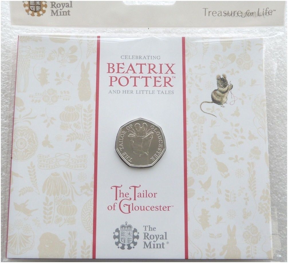 2018 Tailor of Gloucester 50p Brilliant Uncirculated Coin Pack Sealed