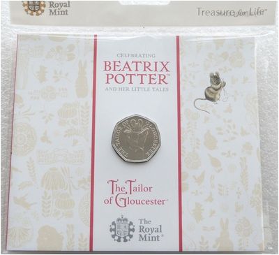 2018 Tailor of Gloucester 50p Brilliant Uncirculated Coin Pack Sealed
